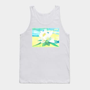 White waterlily watercolour painting Tank Top